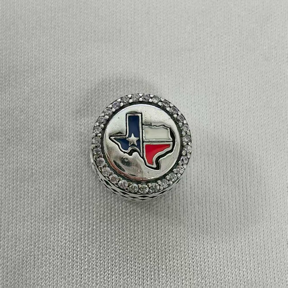 Pandora Texas Map Charm, S925 Silver Jewelry